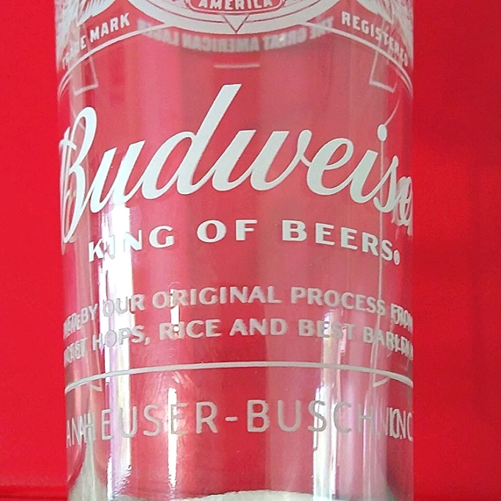 2 FOR $15 BUNDLE Rare Find Home Vintage Budweiser Glass Home Dining Bar